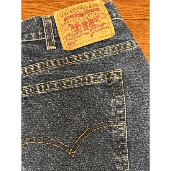 Levi's 550 Jeans Size 24L Plus Hi Rise Relaxed Tapered Blue 100% Cotton - Picture 10 of 11